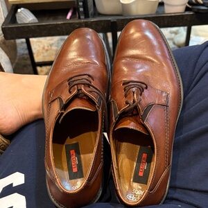 Elegant Brown Leather Men's Oxfords